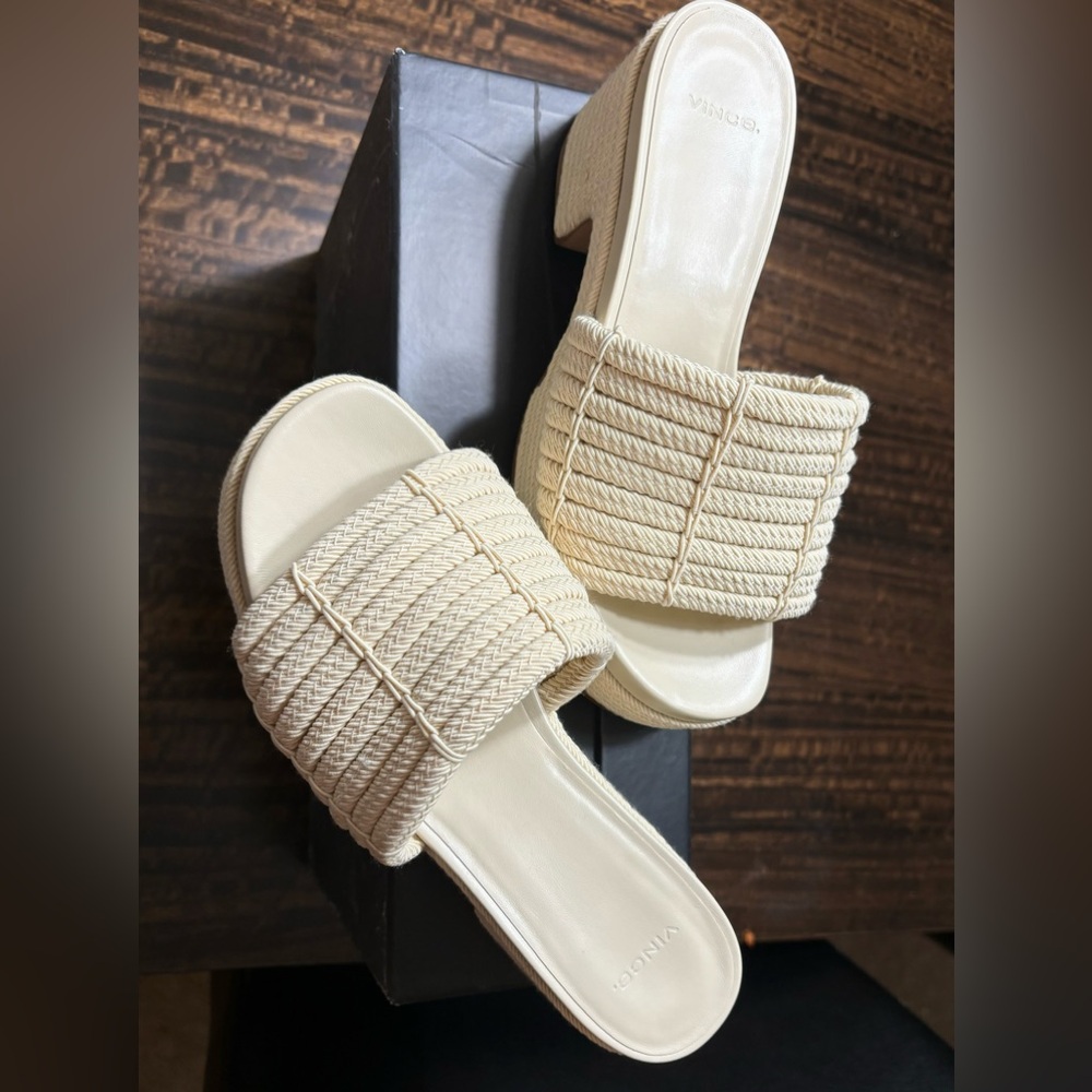 🫶VINCE Margo Cord Platform Sandals🫶